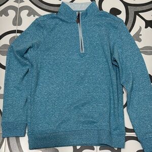 Boys Blue Quarter-Zip Sweater